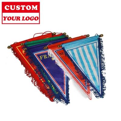 China Promotional Custom Healthcare Institutes Dye Double Sided Sublimation Printing Custom Trade-In Gift Flag for sale