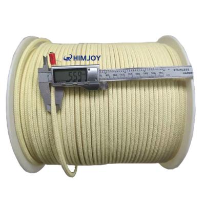 China 5.5*5.5mm Manufacturer high strength kevlar aramid cord rope for tamglass tempered glass furnace for sale