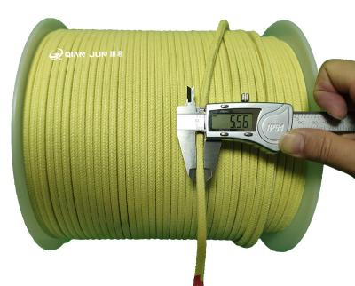 China Aramid fiber Kevlar braided rope high temperature wear-resistant and cut-resistant glass tempering furnace roller rope for sale