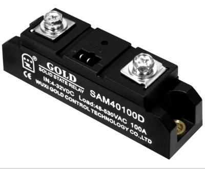 China Genuine Jiangsu Gute GOLD single-phase industrial-grade DC-controlled AC 100A solid state relay SAM40100D for sale