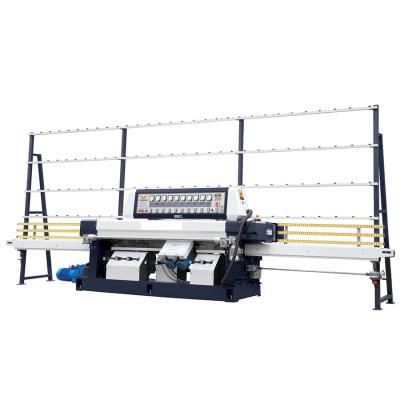 China Straight line Glass edging machine 9 Motors grinding head linear polishing machine for sale