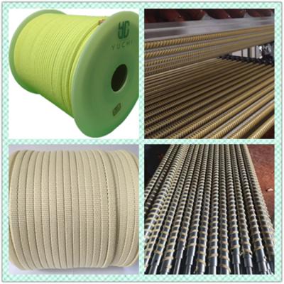 China 100% kevlar Braided  aramid yarn ropes for glass tempering machine oven for sale