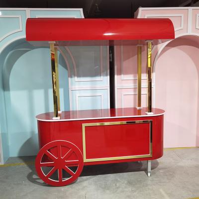 China Durable Wedding Birthday Decoration Dessert Cart Show Acrylic Candy Carts For Events Used for sale