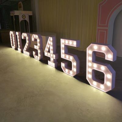 China Unique Romantic Signs Birthday Giant 4ft Electronic Light Numbers Acrylic Letters For Party Wedding Decoration Event Props for sale