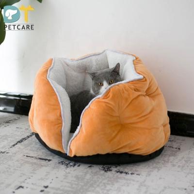 China Factory Direct Sale Breathable Semi-enclosed V-shaped Super Soft Non-slip Cat Kennel Deep Sleep Warmth Autumn And Winter for sale