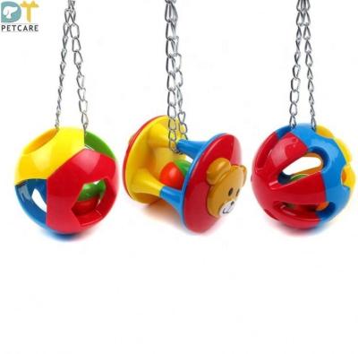 China Stocked parrot toy ball foot toy hook toy bell ball for sale