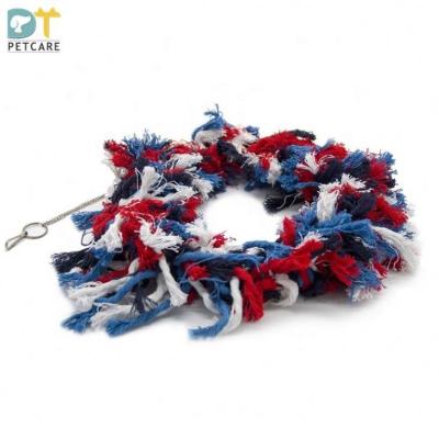 China Large Stocked Cotton Rope Ring Bird Bite Toy Parrot Swing Toy Cotton Rope Swing Cotton Ring for sale