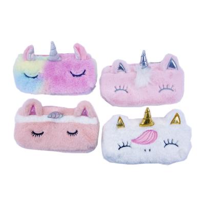 China Cute Soft Plush Pencil Cases Plush Pen Holder Cosmetics Makeups Bag Coin Purse For Female Student School Supplies for sale