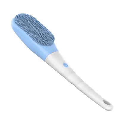 China Long Handle Logo Silicone Body Brush Long Handle Massage Back Brushes Custom Electric Body Bath for sale