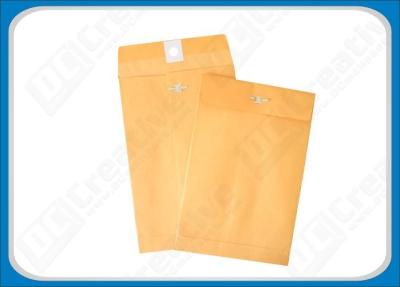 China 6 x 9 Golden, Brown Metal Clasp Envelopes Kraft Paper Gummed-Seal Envelopes for sale