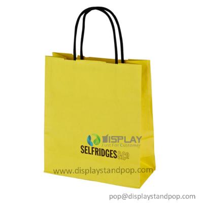 China JC Kraft Paper Shopping Bags with Twisted Handles for sale