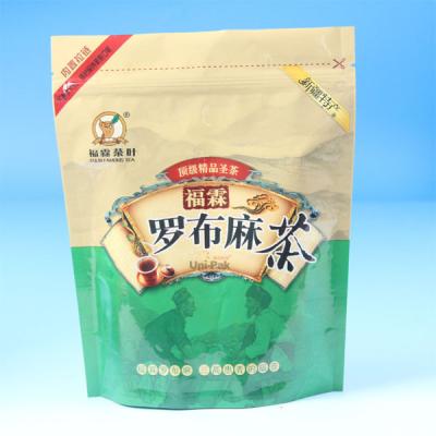 China custom printed stand up chinese tea packaging bag with bottom gusset for sale