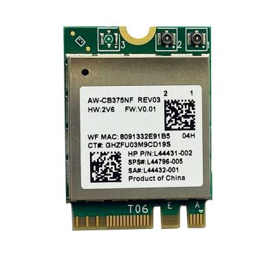 China Internal LAPTOP brand RTL8822CE M.2AW-CB375NF NGFF 1200M WIFI BT5.0 dual wifi network interface card laptop wireless network card for sale