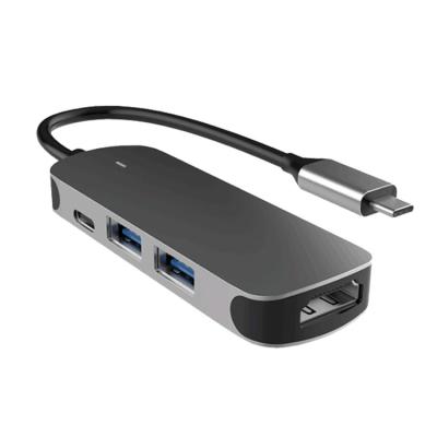 China USB 3.0+ HD4K +USB 3.0+PD 4 in 1 USB C HUB Docking Charging Type C HD 4K USB 3.0 PD 2.0 Adapter for sale