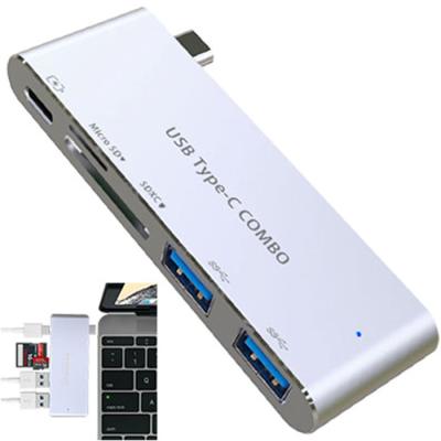 China Combo Type C ABS HUB Card Reader Support SD TF USB 3.0 Hub Docking USB C Adapter USB C OTG Hub for sale