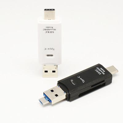 China 3 in 1 card reader for phone 3 in 1 card reader support TF sd for smartphone usb otg mobile card reader for sale