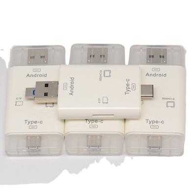 China ABS 3 in 1 OTG Mobile Smart Card Reader Support SD TF Card Reader for sale