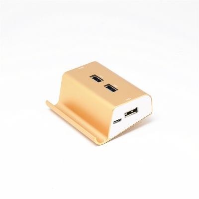 China With Phone Holder Type C USB Micro 3 In 1 OTG USB Hub Adapter 4 Port USB 2.0 Hub With Phone Holder Adapter for sale