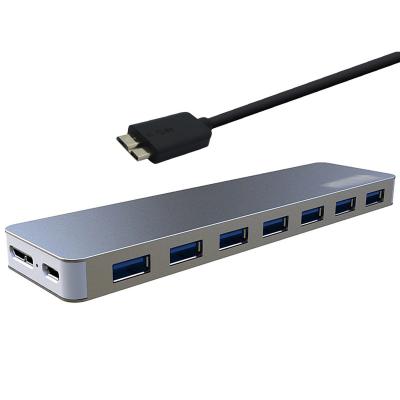 China Super Slim aluminum alloy cover+plastic 7 port USB 3.0 HUB for sale