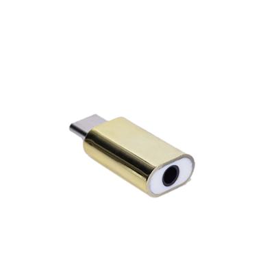 China Colorful Mobile Phone Aluminum Cover OTG Adapter USB C to 3.5mm Audio Adapter for sale