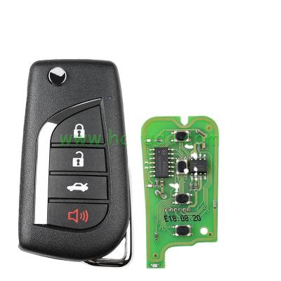 China Supports 86 Car Brands XHORSE XKTO10EN For Toyota Style Universal 4 Button Wire Remote Key for sale