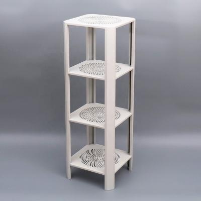 China Modern industrial wood metal frame furniture shelving unit and vintage metal shelf ladder style leaning bookcase for sale