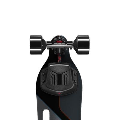 China Youth Long Board Electric Skateboard Longboard E Electric Skateboard All Custom 90*62MM 4 Wheels Black Chain 18KM Electric Skateboard for sale