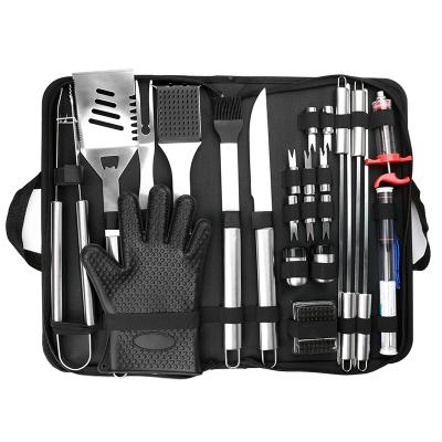 China Easily Cleaned Hot Sale Snap On Bag Stainless Steel Barbecue Tools GRILL Tool Kit for sale