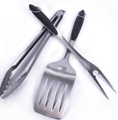 China Easily Cleaned 3 Piece Stainless Steel Spatula BBQ Grill Tool Kit for sale