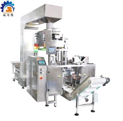 China Automatic Food Raisins 100g 5kg Pre-made Bag Packing Machine With Linear Weigher For 4 Heads for sale