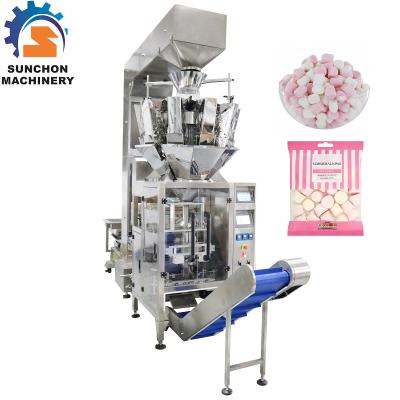 China Multifunctional Small Pouch Snacks Food Marshmallow Filling Packaging Machines With Multiheads for sale