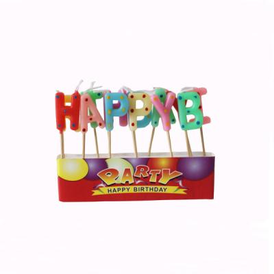 China 13 Piece Stain Birthday Letter Cake Flameless Candles for sale