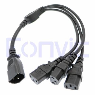 China US IEC 320 Y New Type Splitter 3 Prong C13 C14 Power Home Appliance Extension Cord for sale