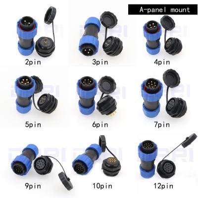 China SD20 2pin/3pin/4Pin/5Pin/7Pin/10P/12pin Solar Panel Power Cable Plug Automotive Socket for sale