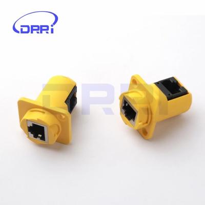 China IP44 RJ45 Power Panel Mount Ethernet Connector Plug And Socket for sale