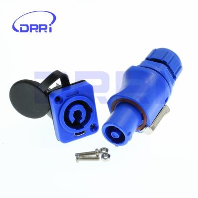 China Waterproof AC Power Cable Connector PowerCON NAC3FCA Chassis Socket Panel Connector for sale