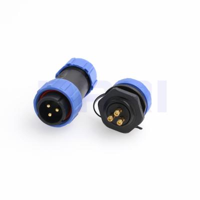 China IP68 Automotive SP21 2 3 4 5 Pin Waterproof Screw Crimp Panel Mount Connector for sale