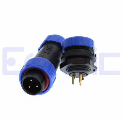 China Weipu SP17 3 Pin IP68 Connector Circular Panel Mount Waterproof Automotive Electrical Multipole Plastic Multipole Socket Weld Male Plug for sale