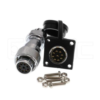 China HF16 9 Pin Male Industrial Electrical Socket Panel Mount Socket Automotive Female Quick Bayonet Metal Wire Socket for sale