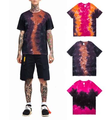 China 100%cotton Men's Anti-Shrink OEM Streetwear Tie Dye T-shirts Tie Dye Oversize T-shirt Custom T-shirt T-shirt Pattern T-shirt Tie Dye for sale