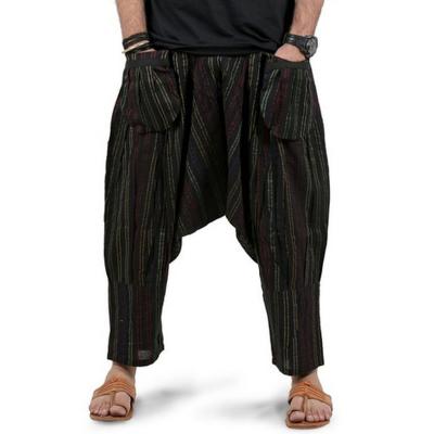 China Anti-pilling cotton/polyester cotton/polyester harem drop crotch pants high quality customized comfortable simple men's comfortable for sale