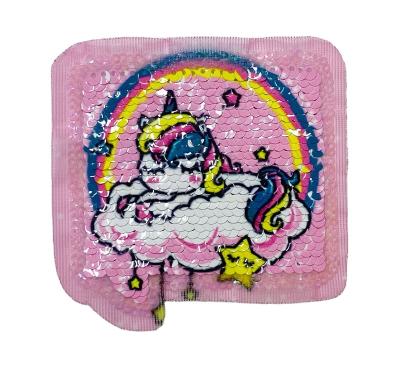 China Other Heat Transfer Garment Accessories Pony Sequin Patch Custom Pvc Patch Sequin Patches For Clothing for sale