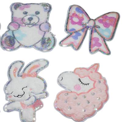 China Other Fashion Products Custom Chenille Patches Bow Cartoon Patches For Apparel for sale