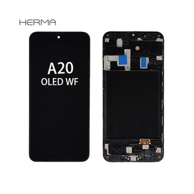 China for samsung galaxy a20 screen display replacement lcd oled touch screen with frame A20 OLED WF for sale