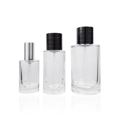 China High Quality Wholesale Cosmetic 25ml 50ml 100ml Round Luxury Empty Glass Perfume Bottle With Cap for sale