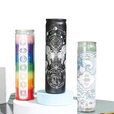 China Gift & Wholesale Custom Unique Cheap Empty Heat Resistant Craft Matte Frosted Glossy White Glass Candle Jars for sale