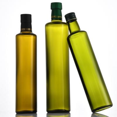 China Empty Clear Square Glass Olive Oil Bottle With Cap 250ml 500ml 750ml 1l Olive Oil Food Bottle for sale