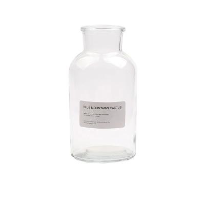 China Wholesale Modern Creative Home Decorative Unique Clear Incense Bottle Wedding Aromatherapy Glass Vase Flower for sale