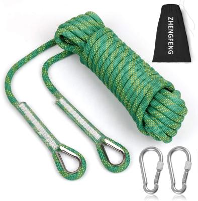 China Outdoor Climbing High Strength Rope Polyester Nylon Rope 12mm Static Rope Climbing Rope For Mountaineering for sale