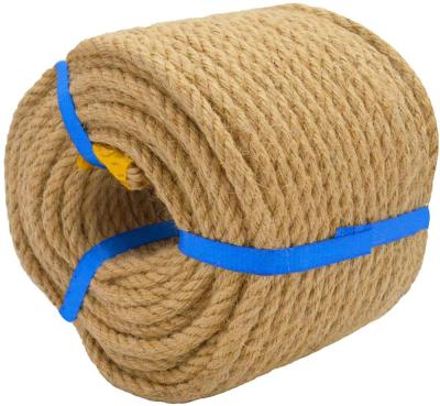 China High Quality Twisted Jute Rope 3 Strand Sisal Jute Rope Bundler Jute Tie Up 100% Recyclable 2mm~50mm for sale